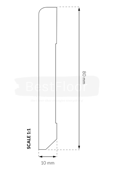 Плінтус Arbiton Stiq SO810 білий 1581 фото